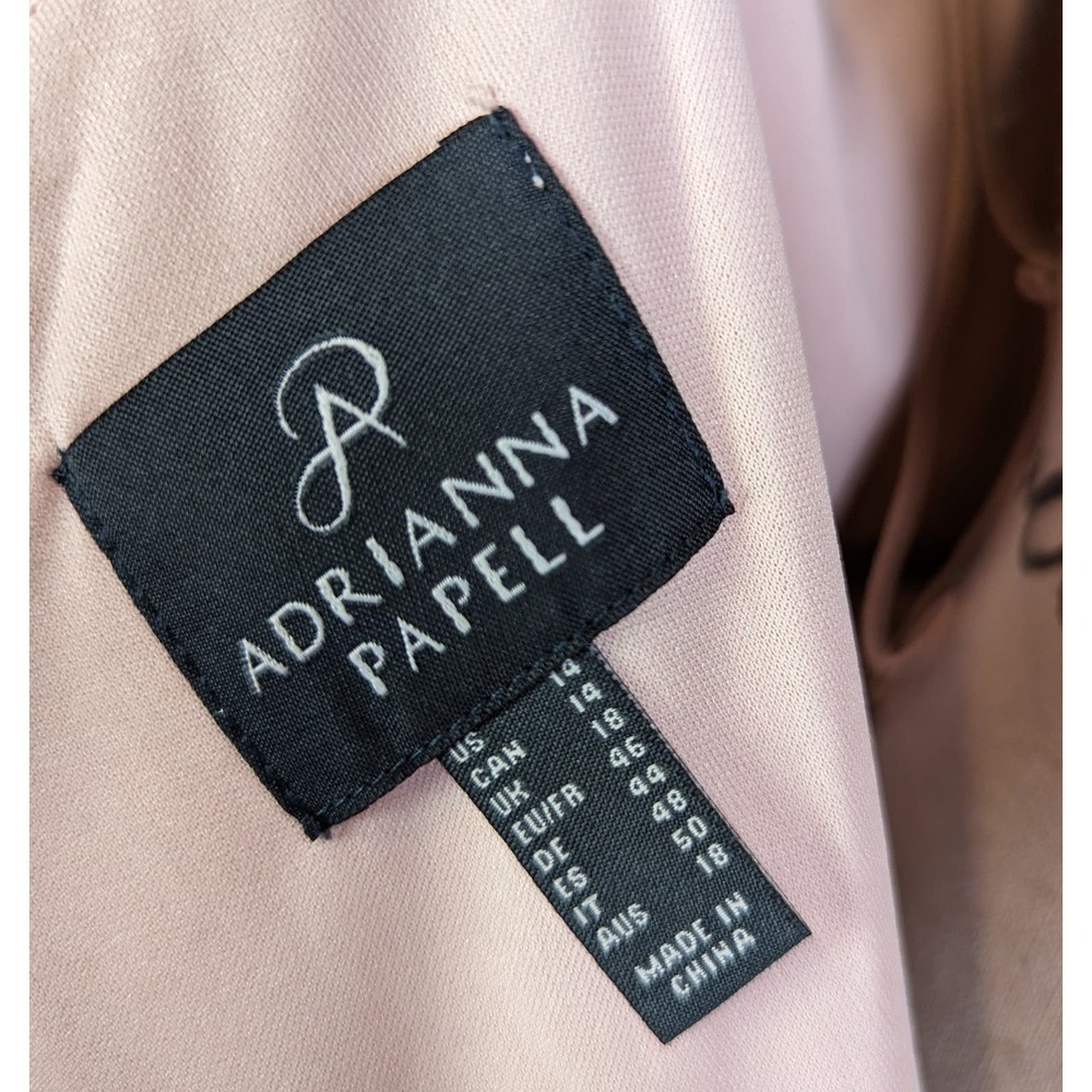 Anthropologie x BHLDN Adrianna Papell Arden Formal Dress Pink Size 14 - Picture 7 of 16